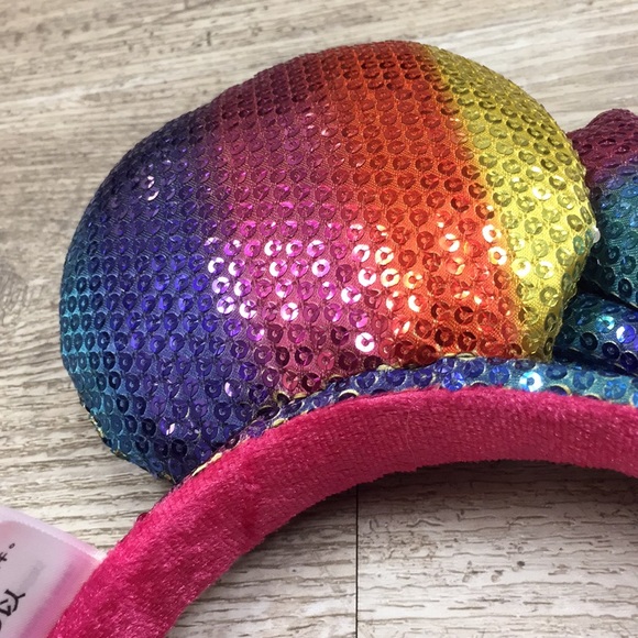 Disney Parks Rainbow Sequence Minnie Ears - Picture 4 of 4